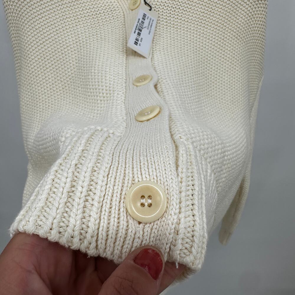 ALEX MILL NWT Evereve Nico Cotton Knit Button Front Cardigan in Ivory // L - Picture 13 of 15